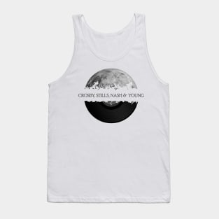 Crosby, Stills, Nash & Young moon vinyl Tank Top